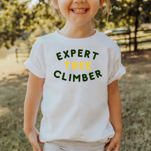 Expert Tree Climber Kindershirt, Wilde Kinder Shirt, Draussen Kinder Bekleidung, Abenteuer Kids Shirt, Geschenk aktives Kind, Baum klettern