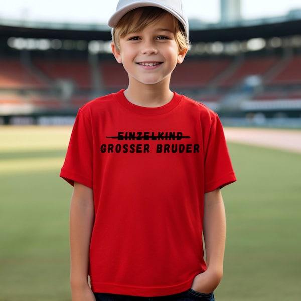 Grosser Bruder Jungen Shirt, Niedliche Ankündigung Grosser Bruder, Bald zu viert Shirt , Geschenk Jungen, Familienzuwachs Shirt