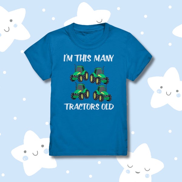 Ich bin so viele Traktoren alt 4 Jahre, Geburtstags T-Shirt Kinder, 4 Geburtstag Geschenk Jungen, Traktoren T-Shirt Kinder, Farmer Shirt