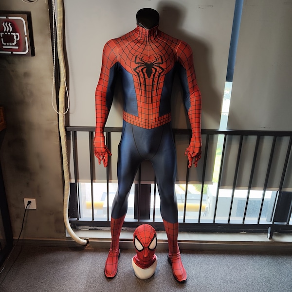 The Amazing Spider Man 2 Bodysuit Costume Cosplay Suit Peter Parker Outfit for Adult Kids