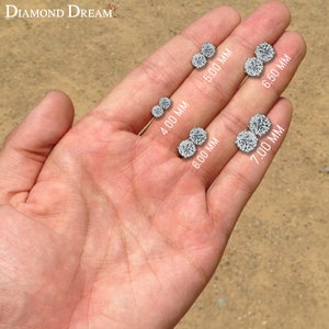 Lab Grown Diamond Stud Earrings, EF/VS Lab Diamond Wedding Earrings, Screw Back/Push Back Earrings, Stud Earrings for Women, Gifts for Her