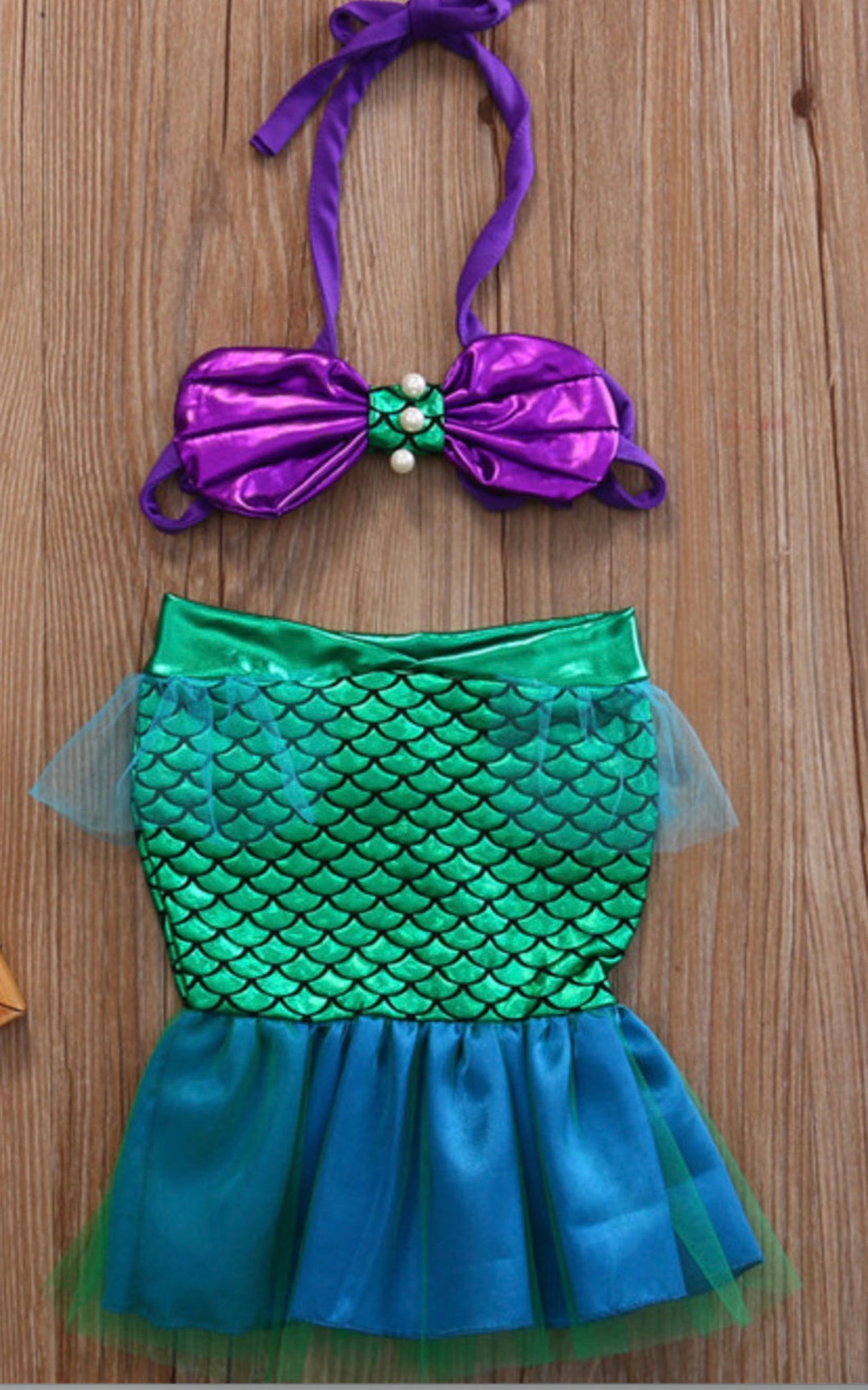 Tie-Dye Halter Top and Mermaid Skirt Set