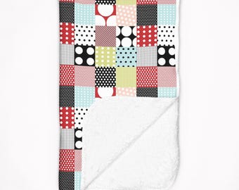 Patchwork Polka Dot Comforter | Colorful Geometric Quilt Pattern