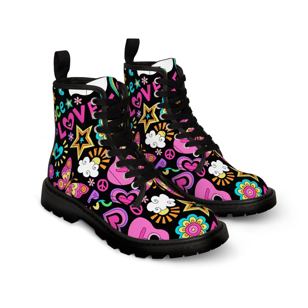 Peace Pattern Women's Leather Boots main image 0