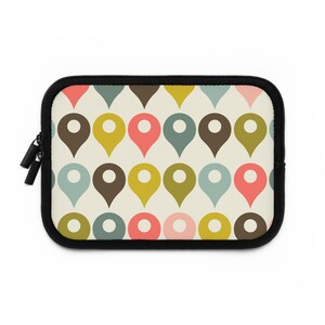 Pin Drop Pattern Laptop Sleeve: Portable Computer Zip Cover