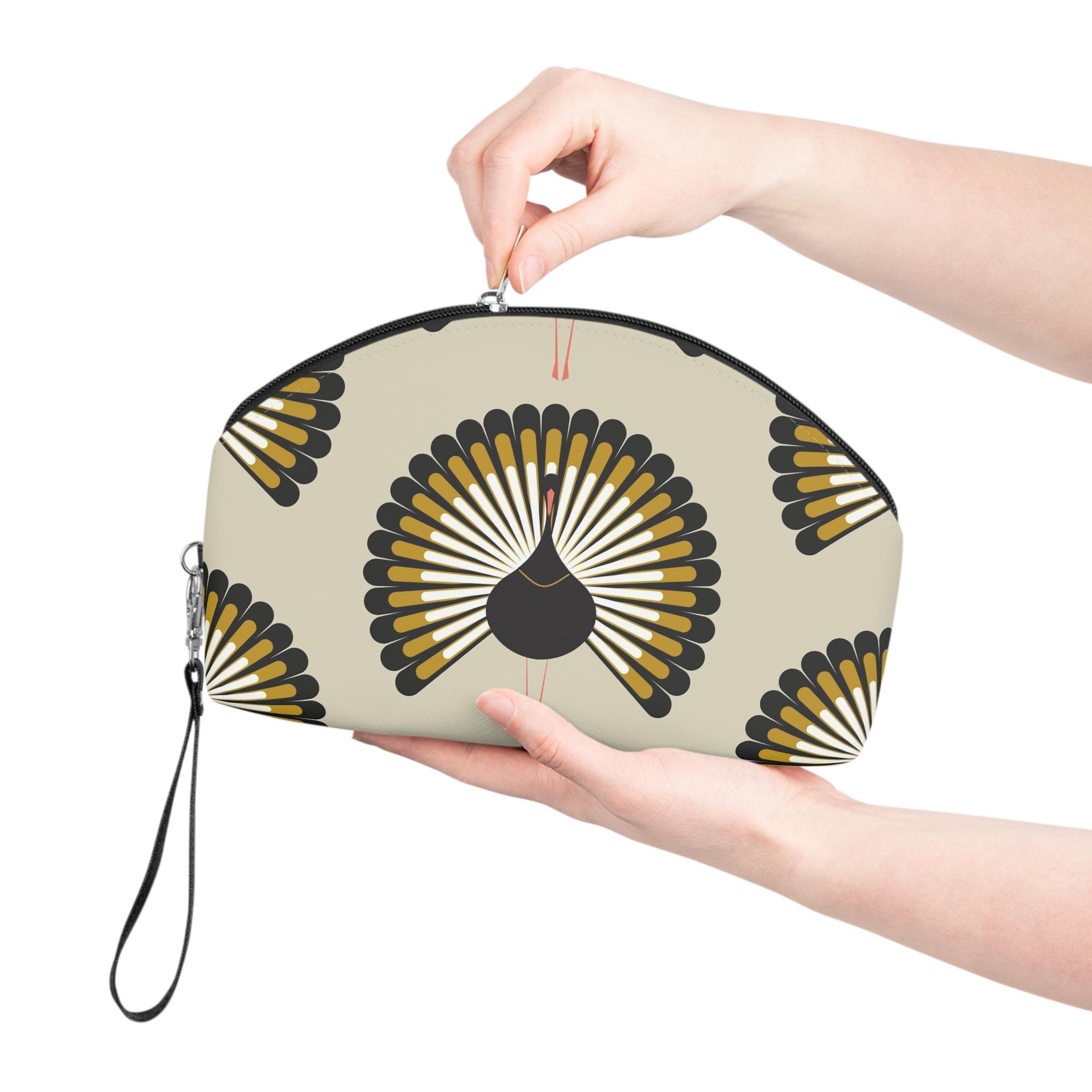 GJTIM Pfauen-Make-up-Tasche Mit Reißverschluss – 23x17x5 Cm, Segeltuch, 3D-Druck
