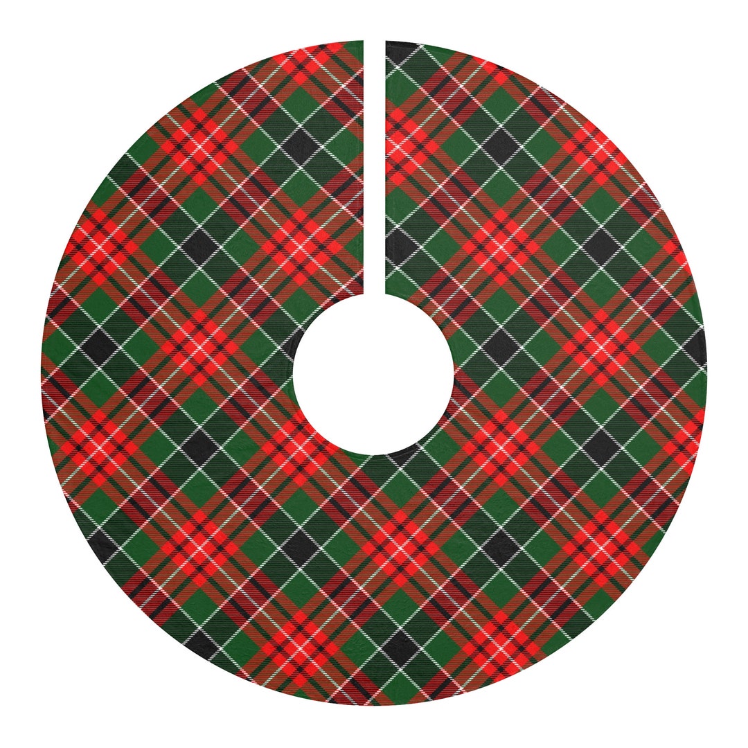 Unique Holiday Tree Skirt Modern Red and Green Tartan Plaid Etsy