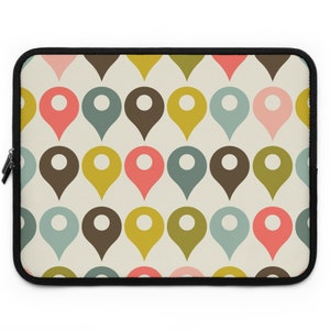 Funda para computadora portátil con estampado de gota de alfiler de colores, cubierta con cremallera para computadora portátil de alta calidad, accesorios tecnológicos, elementos esenciales para el regreso a la escuela