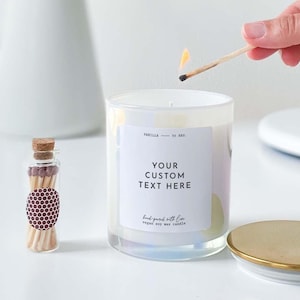 Personalisierte Duftkerze mit Ihrem Text Metalldeckel Geschenk für sie ihn Weihnachten Geburtstag Muttertag Vatertag Valentinstag Dankeschön