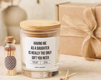 Funny Candle Gift Set for Mum Vegan Soy Wax Candle Sassy Mother's Day Christmas or Birthday Present