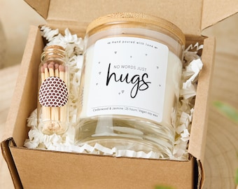 Ik denk aan je Cadeau Geen woorden alleen knuffels Kaars Troostend Sympathie Beterschap Cadeautje voor vriend(in)