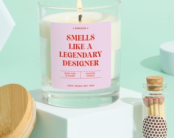 Geschenk für Designer Duftkerze Geschenk für Sie Andenken für Designer Riecht wie ein legendärer Designer Grafik Designer Geburtstag Weihnachten