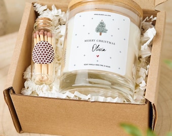 Personalised Christmas Candle Gift for Her Colleague Friend Custom Keepsake Present for Friends Family or Loved Ones Xmas Gift Soy Wax