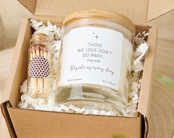 Memorial Candle Gift Those We Love Don’t Go Away Sympathy Remembrance Bereavement Keepsake Present for Family or Friends Sorry for Loss