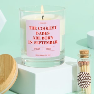 Funny September Birthday Candle Gift for Her Bestie Best Friend 18th 21st 30th 40th Birthday Party Decor Rude Zodiac Candle Gift