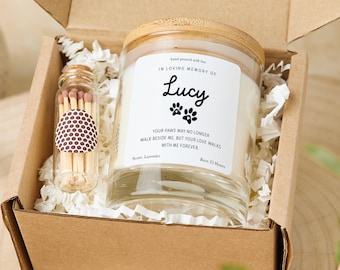 Pet Memorial Candle for Cat or Dog Loss In Loving Memory Keepsake Thoughtful Sympathy Remembrance Present for Pet Owners