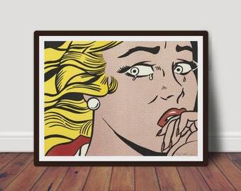 Set of 44 Roy Lichtenstein Pop Art Girl Paintings