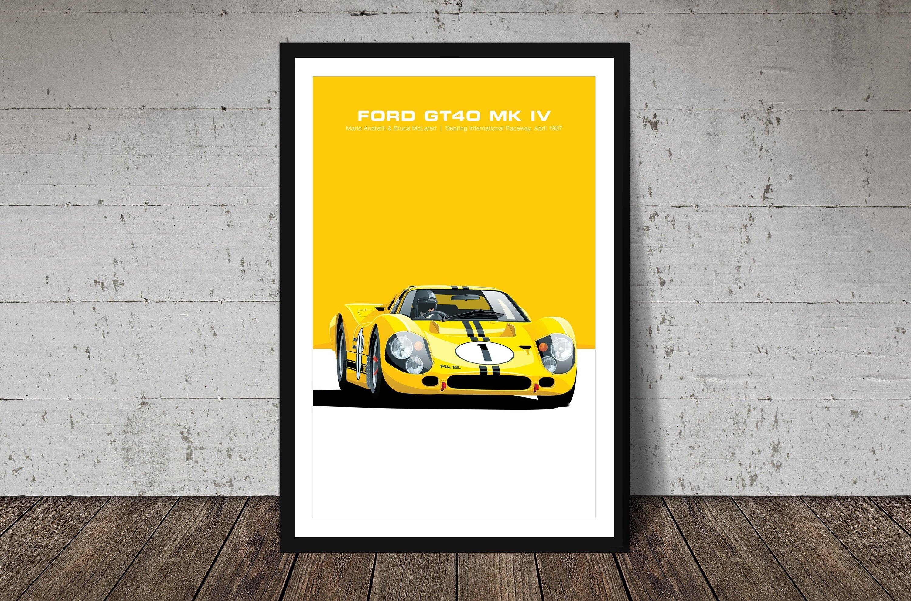 Set of 52 Historical Racing Car Posters by Arthur Schening Racing ...