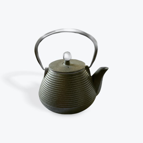 Black Wuhan Heavy Cast Iron Teapot with Infuser Basket