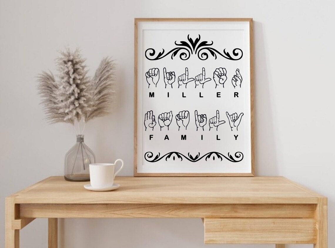 American Sign Language Alphabet Font SVG, PNG, Hand Gesture Font, ASL