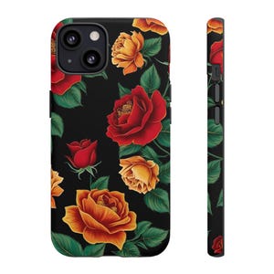 Floral Phone Case - Tough Cases, Elegant Rose Design, Flower Phone Cover, Nature Lover Gift, Stylish Cell Phone Protector