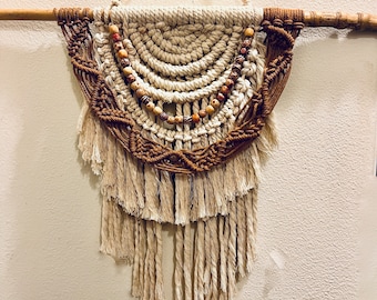 Macrame Wall Hanging, Handwoven Boho tapestry, Handmade Fiber Art, Modern Macrame