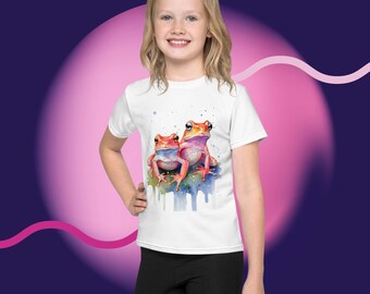 Kids  t-shirts with frog design.