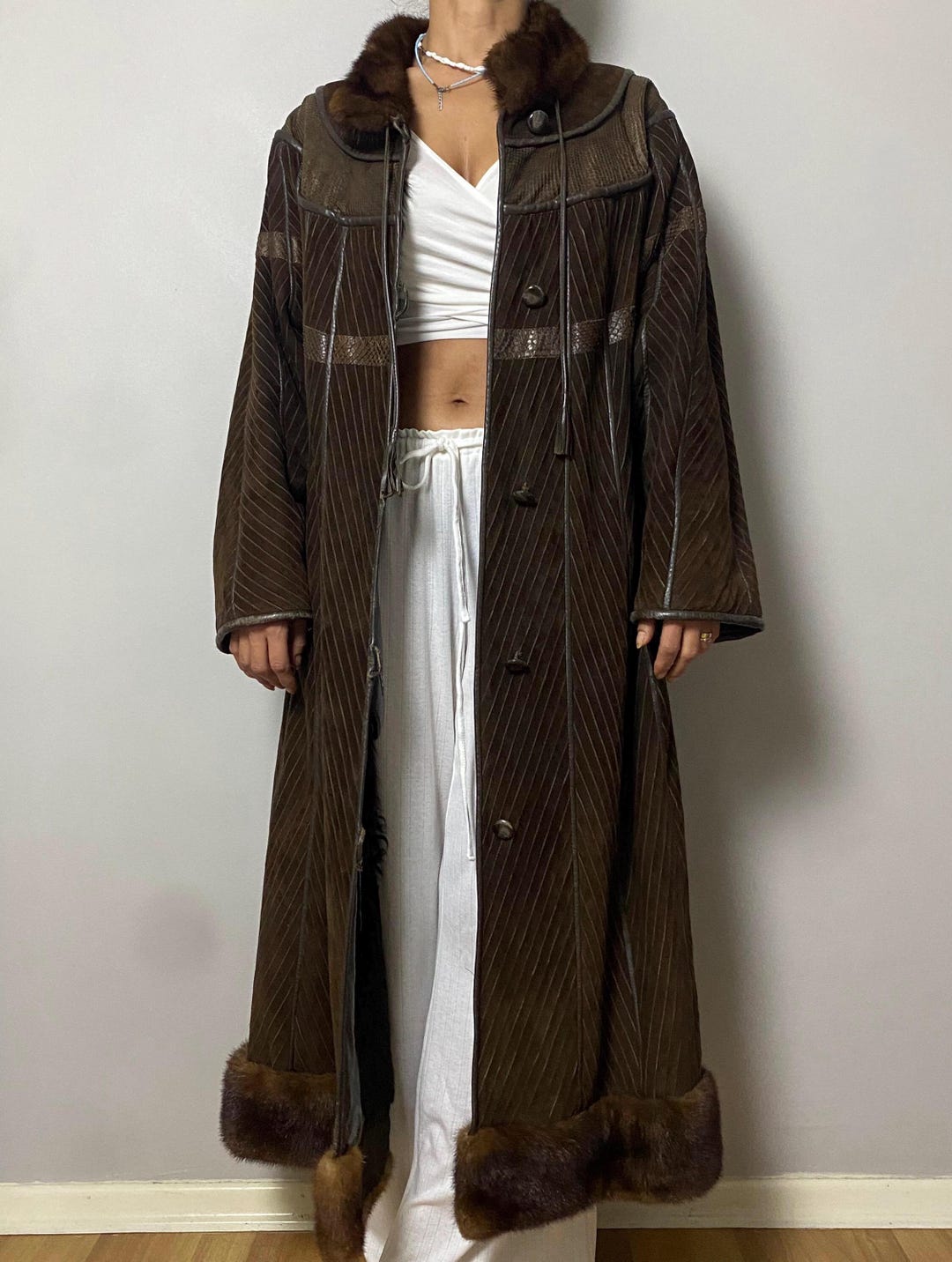Short vintage fur coat