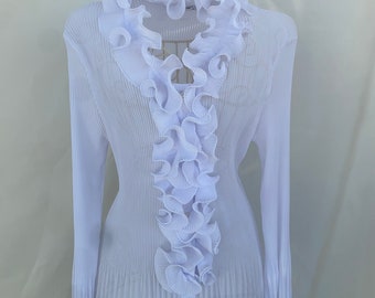 vintage 2000s Lolita white shirt … Ruffle shirt size M&L .. It’s a super iconic piece …