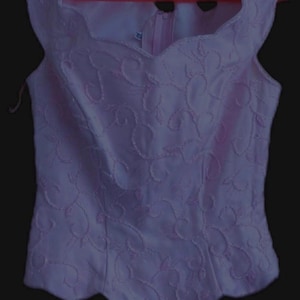 Vintage embroidered pink bustier & corset