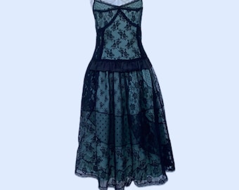 Lace fabric vintage dress