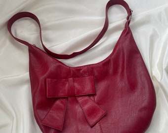 Y2K Lolita cherry red  bag(leather bag)
