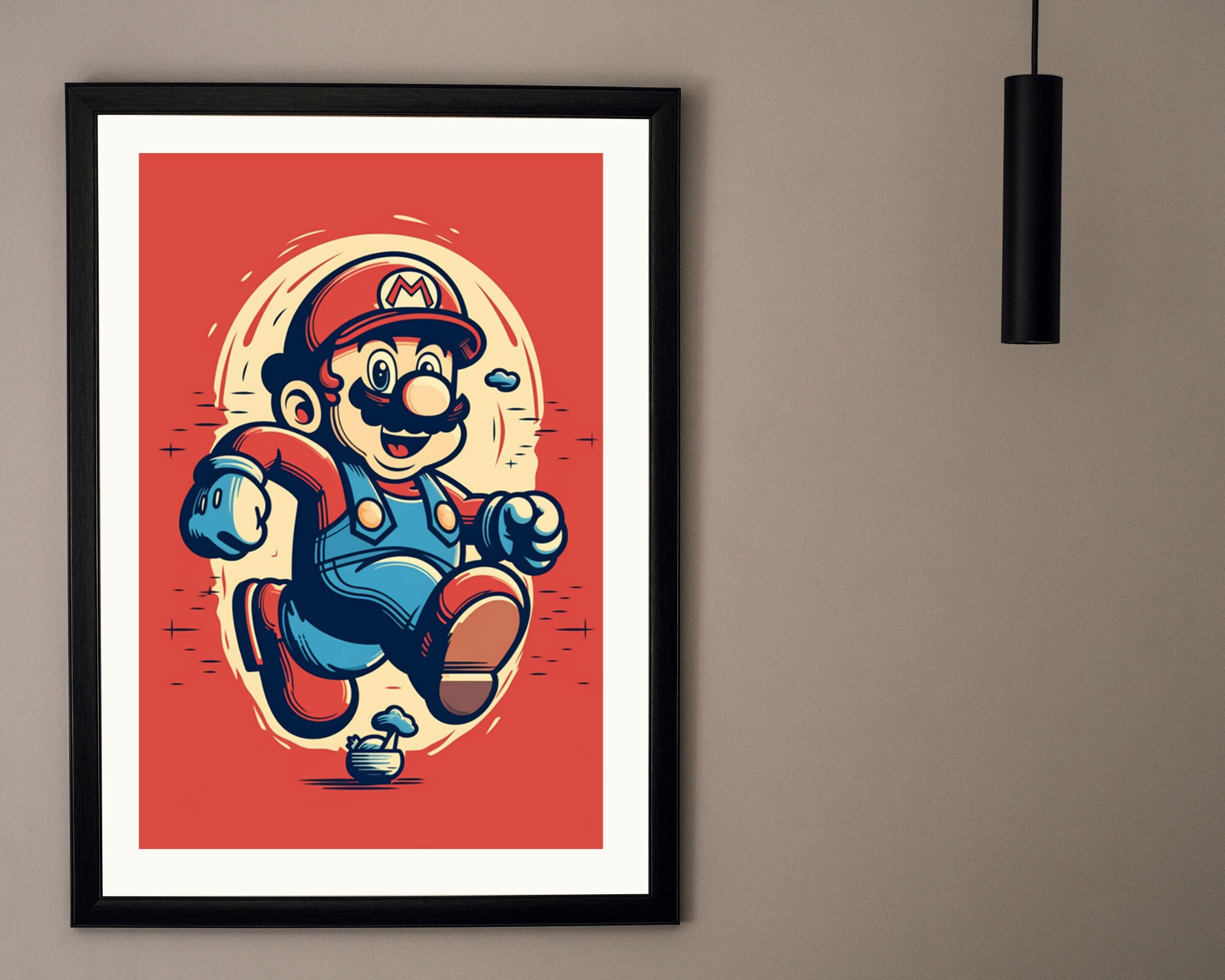 Super Mario Bros LV Louis Vuitton Supreme Blue Poster Print 