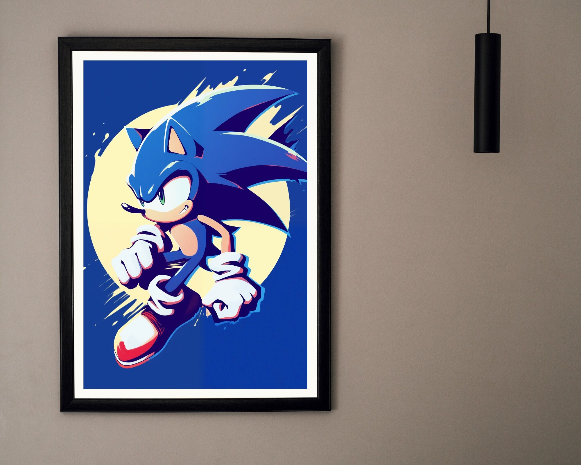 Physical Print Hyper Sonic Sonic the Hedgehog Art Print -  Sweden