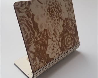 Curved Frame Laser Cut Template: Floral Landscape Mode (Digital Download)