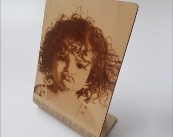 Curved Photo Frame Laser Cut Template (svg, dxf, ai, pdf) (Digital Download)