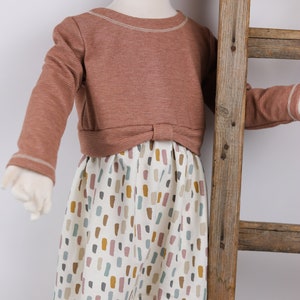 Girly Sweater Kleid/ Tunika Ripp Farbklekse Bild 3