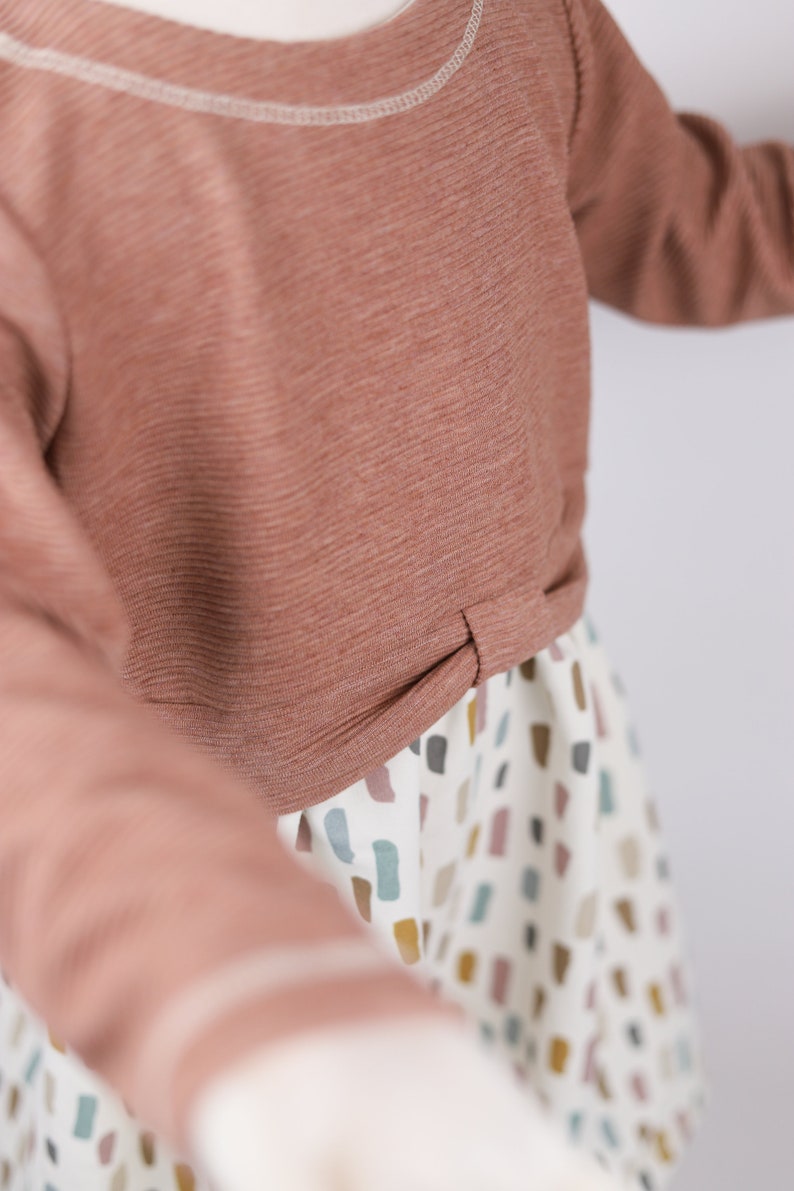 Girly Sweater Kleid/ Tunika Ripp Farbklekse Bild 10