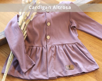 Cardigan Altrosa | Jäckchen rosa | Weste Mädchen