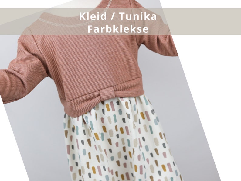 Girly Sweater Kleid/ Tunika Ripp Farbklekse Bild 1