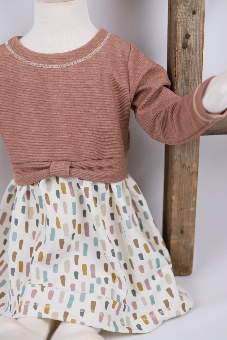 Girly Sweater Kleid/ Tunika Ripp Farbklekse Bild 7