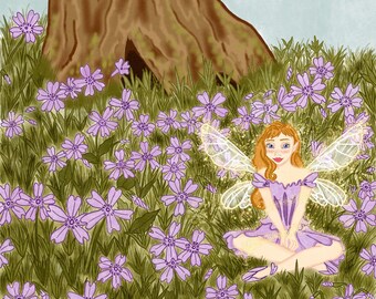 The Phlox Fairy Art Print - fairy art print - flower fairy art print - fairycore - fairycore art print - fairy wall art