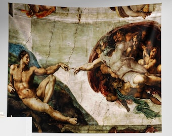 アートタペストリー、ミケランジェロアート、ルネッサンスタペストリー