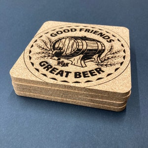 Personalized Laser Engraved Cork Coasters 4 image 10