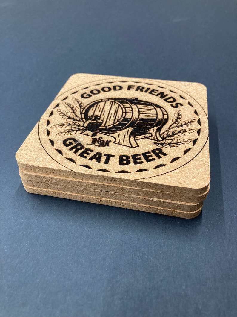 Personalized Laser Engraved Cork Coasters 4 image 10