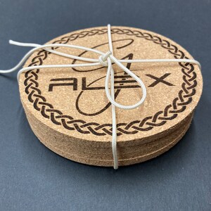 Personalized Laser Engraved Cork Coasters 4 image 6