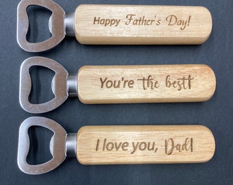 Personalized Bottle Opener | With Engraved Text | Father's Day Custom Gift | Father's Day Ideas