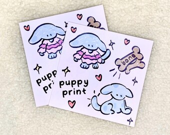 Puppy Square art print