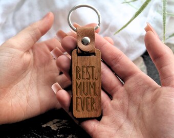 PERSONALISED THIS MUMMY BELONGS TO KEYRING WOODEN ACRYLIC GIFT - Foto 4