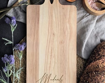 Personalised Pine Wood Chopping Board | Name & Date | Couple Gifts | Grazing Board | Serving Board | Home Decor | Scandi Design | 53cm
